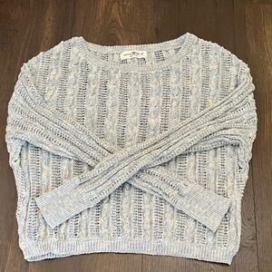 NATURAL LIFE Light Blue Sparkly Cropped Sweater Size XS.